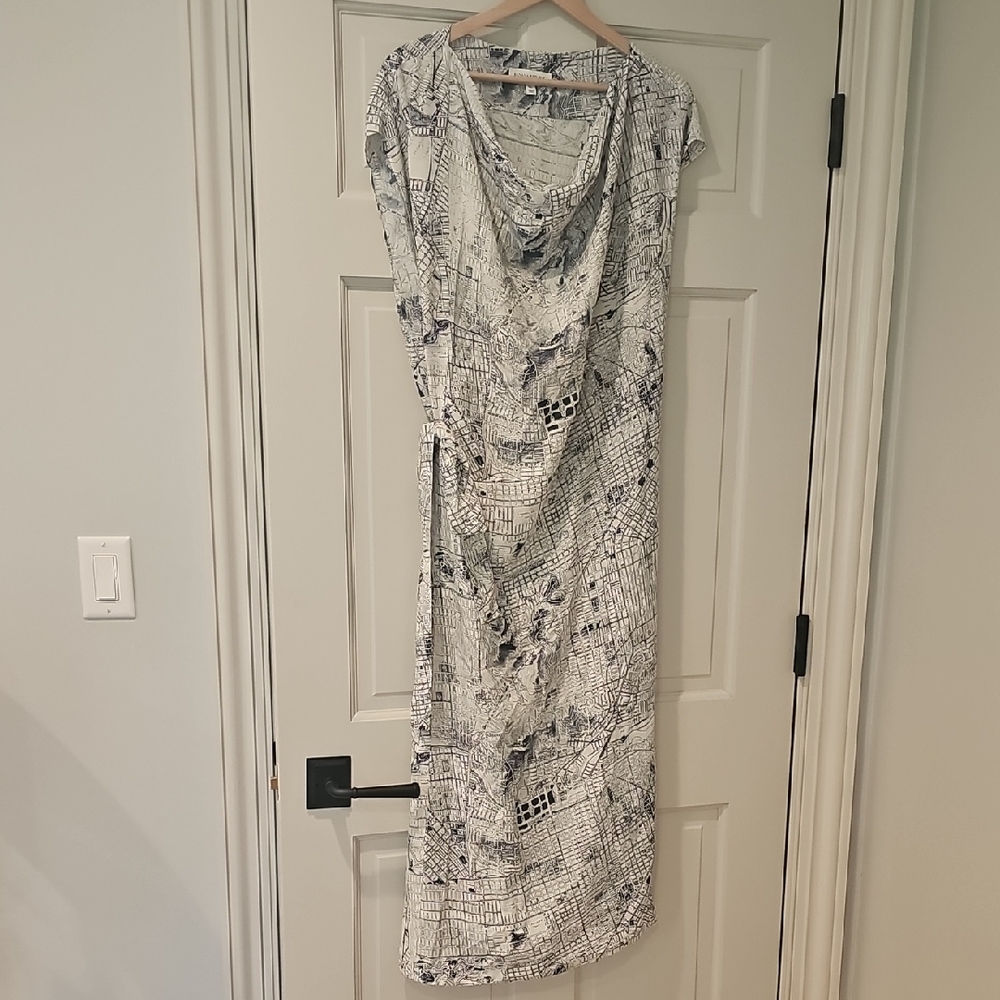 Banana Republic Black and White Maxi Dress